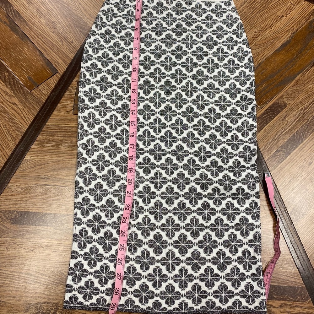 Kate Spade Metallic Floral Print Pencil Sweater Skirt XS - Picture 10 of 10